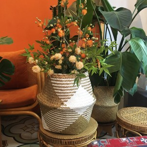 سلة البليص البطن المنسوجة